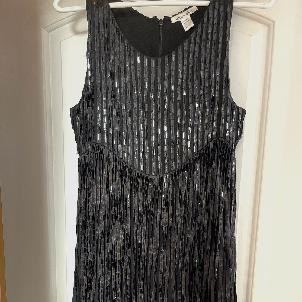Alice + Olivia Black Cocktail Dress Size Large
